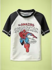 GAP~JUNK FOOD SPIDERMAN SUPERHERO RASHGUARD SWIM TOP SHIRT~2 2T~NWT