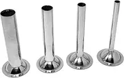 #8 Stainless Steel Sausage Stuffing Tubes for Meat Grinder (Set of 4)
