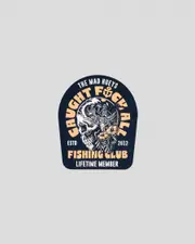 [The Mad Hueys] The Mad Hueys Tropic Caught Fk All Sticker in Navy One Size Navy