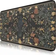 Nasdalgias Raven Blackbird Floral Dark Academia Desk Mat Mouse Pad XXL Large Gaming Mouse Pad Cottagecore Desk Matt for Desktop for Office,Computer,Keyboard,Laptop and Home 31.5 X 15.7inch