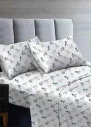 Kids Rule 4 Piece Full Sheet Set Bmx Bikers Print 1 Flat 1 Fitted 2 Pillow Cases