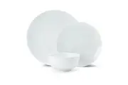 12pc Mikasa Chalk Kitchen Porcelain Dinner Tableware Dining Set, White