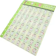 UPKOCH Ukulele Chord Practice Chart Poster for Beginners Ukulele Learning Sticker with Chord Diagrams Easy to Understand