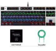 Wired Mechanical Gaming Keyboard Blue Switches Anti-ghosting Customized Lighting