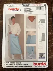 Burda 8884 UNCUT Sewing Pattern, Misses' Skirt & Shirt, Size 6-16
