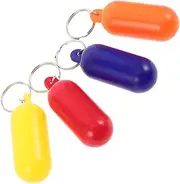 Happyyami 4pcs Boat Key Float: Plastic Floating Keychain For Water Sports Beach Lightweight High Visibility Key Ring For Outdoor Activities