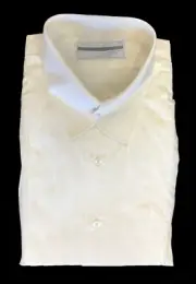 Men's Ivory Perry Ellis Tuxedo Shirt Wedding Groom Mason Prom S 14-14.5 30/31