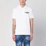 [Dsquared2] White Polo In Cotton With Logo XL White