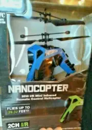 FIVE BELOW - NANOCOPTER 2CH I/R MINI REMOTE CONTROL HELICPOTER - BLUE / BLACK