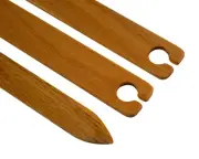 8" Weaving Shuttle 3pc Handcrafted Set - 2 Stick Shuttles & 1 Pick Up Stick