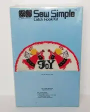 NIB Christmas Angels 33" JOY Half Round LATCH HOOK RUG KIT J-126 Sealed