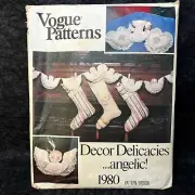 Vintage Vogue Sewing Pattern 1980 Delicacies Angelic!-Christmas Angels UNCUT