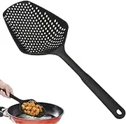 Frying Spoon Strainer,Portable Straining Spoon Fryer Scoop | Heat-Resistant Scoop Colander Strainer Spoon, Non-Stick Skimmer Slotted Spoon for Straining