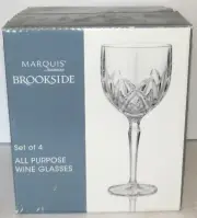 Waterford Marquis Brookside Water Wine Goblet Glass 150226 New in BOX Set of 4