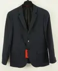 New $495 Hugo Boss Anfred Super Flex Mens 38S Slim Blue Plaid Soft Suit Jacket