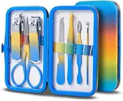 Manicure Cutters Nail Clipper Set Household Stainless Steel Ear Spoon Nail Clippers Pedicure Nail Scissors Tool,7PCS