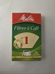Melitta #1 Cone Coffee Filters, Natural Brown, 40 Count
