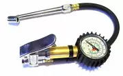 Commercial Grade Dual Chuck Tire Inflator 2" Gauge Pressure Reader 12"