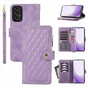 For Samsung Galaxy A52 4G/5G/A52s 5G Leather Phone Case Multiple Card Slots Zipper Pocket Cover
