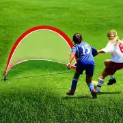 Portable Kids Soccer Goals Set 2 Pop up Soccer Goals, Cones, Goal Carry Bag