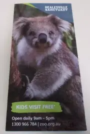 Healesville Sanctuary Brochure - Koalas, Dingoes, Emus and Kangaroos - Victoria