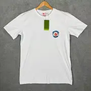 Quicksilver Stranger Thing T-Shirt Mens Medium White Pocket Demogorgon Shaka