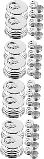 KOCKSHION 4sets 20pcs Leakproof Aluminum Bottle Lids with Ring Replacement Caps for Milk Bottles and Jars Lightweight Thread Design for Food Medicine and Cosmetics Sealing 20pcs*4