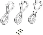 AUTSUPPL 9pcs Rgb Extension Cable 4 Pin LED Extension Cable LED Connectors Rgb Cable Extender Rgbw Extension Cable LED Light Bar LED Strip Extension Cable 4 Pin Rgb Extension White