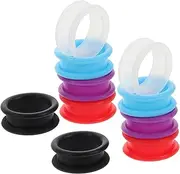 GANAZONO 10pcs Silicone Scissors Finger Rings for Pet Grooming Shears Comfortable Colorful Inserts for Enhanced Finger Safety and Injury Prevention for Professional Hairdressers