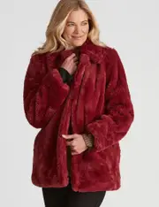 Liz Jordan E2e Faux Fur Short Coat