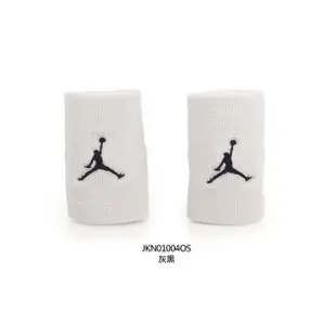 【NIKE 耐吉】JORDAN JUMPMAN單色腕帶-飛人喬登 籃球 NBA 護腕 一雙入 黑白(JKN01010OS)