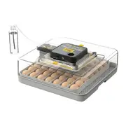 Auto Egg Incubator 48-60 Eggs Hatcher Breeder Automatic Turning Stop Humidity Control Hatching Chicken Duck Bird Quail Poultry Water Refill Candler