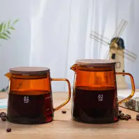在飛比找松果購物優惠-彩色玻璃咖啡壺手衝咖啡壺玻璃濾杯濾紙 咖啡分享壺 (3.8折