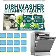 Dishwasher Cleaner Deep Clean,Dishwasher Odor Eliminator Cleaner Tablets - Descaler Deep Cleaning, Odor Eliminator for Limescale, Stains, Mineral Buildups
