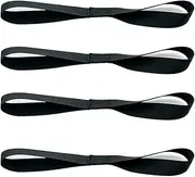 4pcs Securing Loop Straps Soft Loop Tie Down Straps Nylon Lashing Loops Motorcycle Tie Down Straps for Securing Motorbikes Scooters Luggage And Garden Equipment (Black)