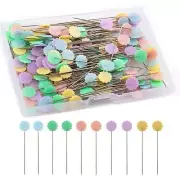 200 Pcs Flat Flower Head Straight Pins Quilting Pins for DIY Projects Dressmaker