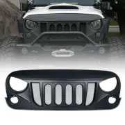 Front Black Transformer Grille W/Mesh For 07-18 Jeep Wrangler Rubicon Sahara JK (for: Jeep)