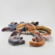 RARE TY Beanie Baby CLAUDE The Crab RETIRED 1996. Tag Errors Style 4083
