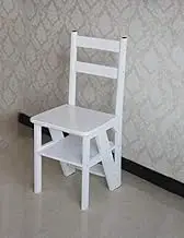 Outdoor Home Dual-Purpose Step Stool,Dual-Use Staircase Chair Ladder Chair Multifunction Step Stools 4 Tier Multi-Purpose Ladders Steps,B