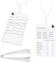 Zocipro Pack of 100 Oil Service Tags Oil Change Notes Oil Service Notes with Wire, 6 x 10 cm Oil Change Trailer Car Service Sticker