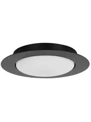Stahl 300mm 1 Light Flush Mount in Black