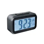 Sansai Black Calendar LCD Alarm Clock Date/Temp Digital Display Table/Desk/ Home