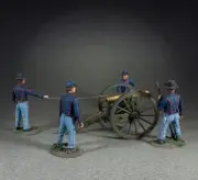 31418 - Ready to Fire! Union M1841 12 Pound Howitzer - ACW - Britains