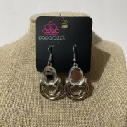 Paparazzi Jewelry Earrings Clear Mirror Rhinestone Fishhook