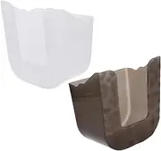 ARTSEWPLY 2pcs Wall Mount Tissue Holder Box Punch Design Tissue Dispenser for Kitchen Bathroom Easy Installation Space Saving Wipe Storage Transparent Grey