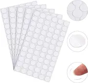 ADXCO 360 Pieces Double-Sided Adhesive Round Putty Tapes Transparent Removable Putty Reusable Multipurpose Tape Nano Gel Mat, Diameter 10 mm