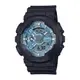 【CASIO 卡西歐】G-SHOCK 經典酷黑 獨特百搭 耀眼冰藍 人氣雙顯 GA-110CD-1A2_51.2mm