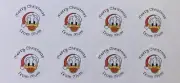 24x Personalised Christmas Gift Stickers Labels Disney Donald Duck Face