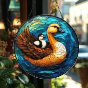 Goose Mama & Gosling Acrylic Suncatcher, Whimsical Gift for Goose Lovers