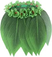 [Gadpiparty] Tropical Skirt Dance Leaf Skirt Hawaiian Costume for Women Elastic Waistband Fashion and Beautiful for Luaus and Parties